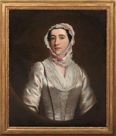 Antique Portrait Of Lady Manners, 18th Century  attributed to THOMAS HUDSON (1701-1779)