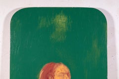 Thomas Humes Signed Contemporary Figurative Nude Oil Painting on Panel 1990