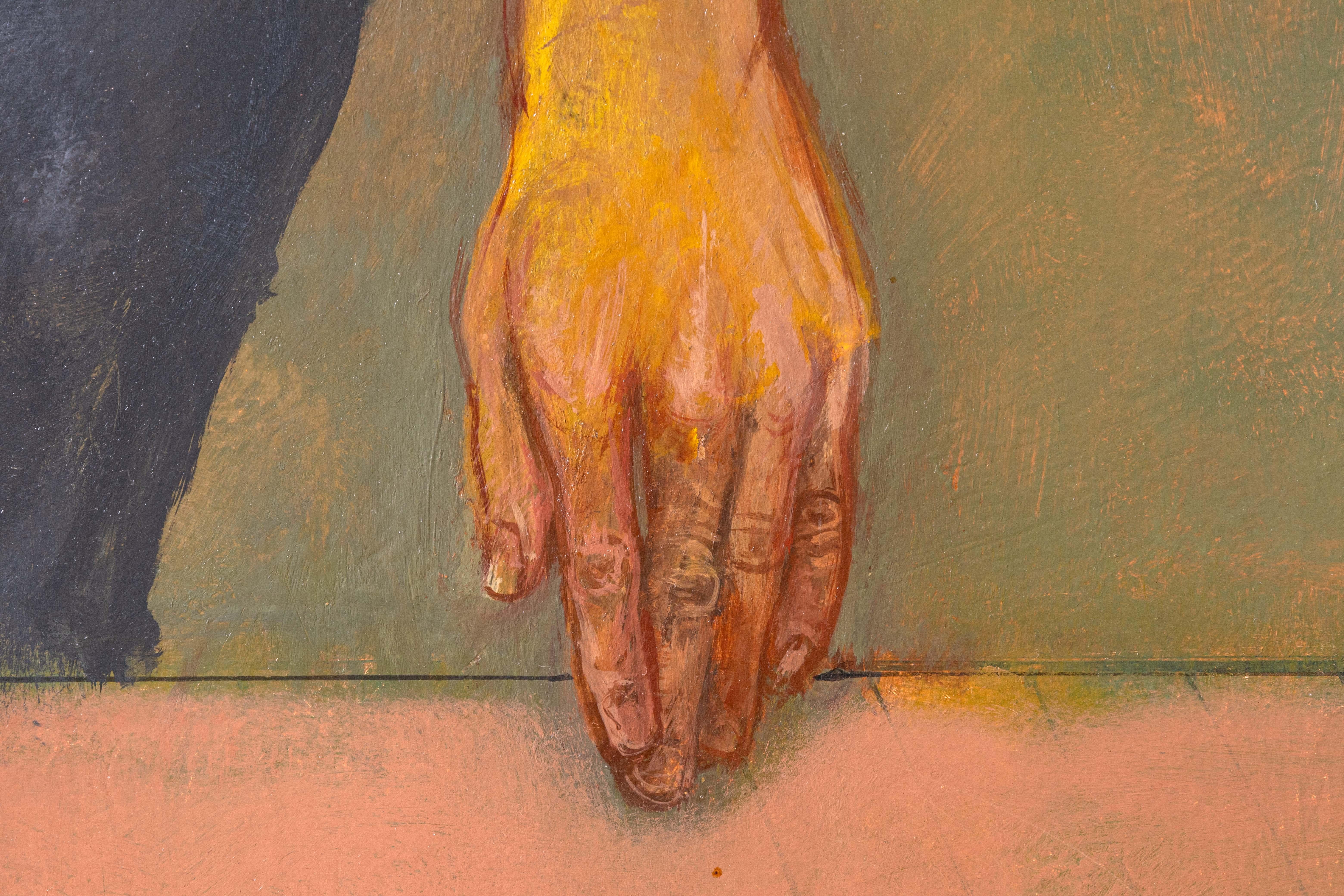 Thomas Humes Signiert Zeitgenössische Figurative Ölgemälde auf Karton Diptychon 1995 im Angebot 2