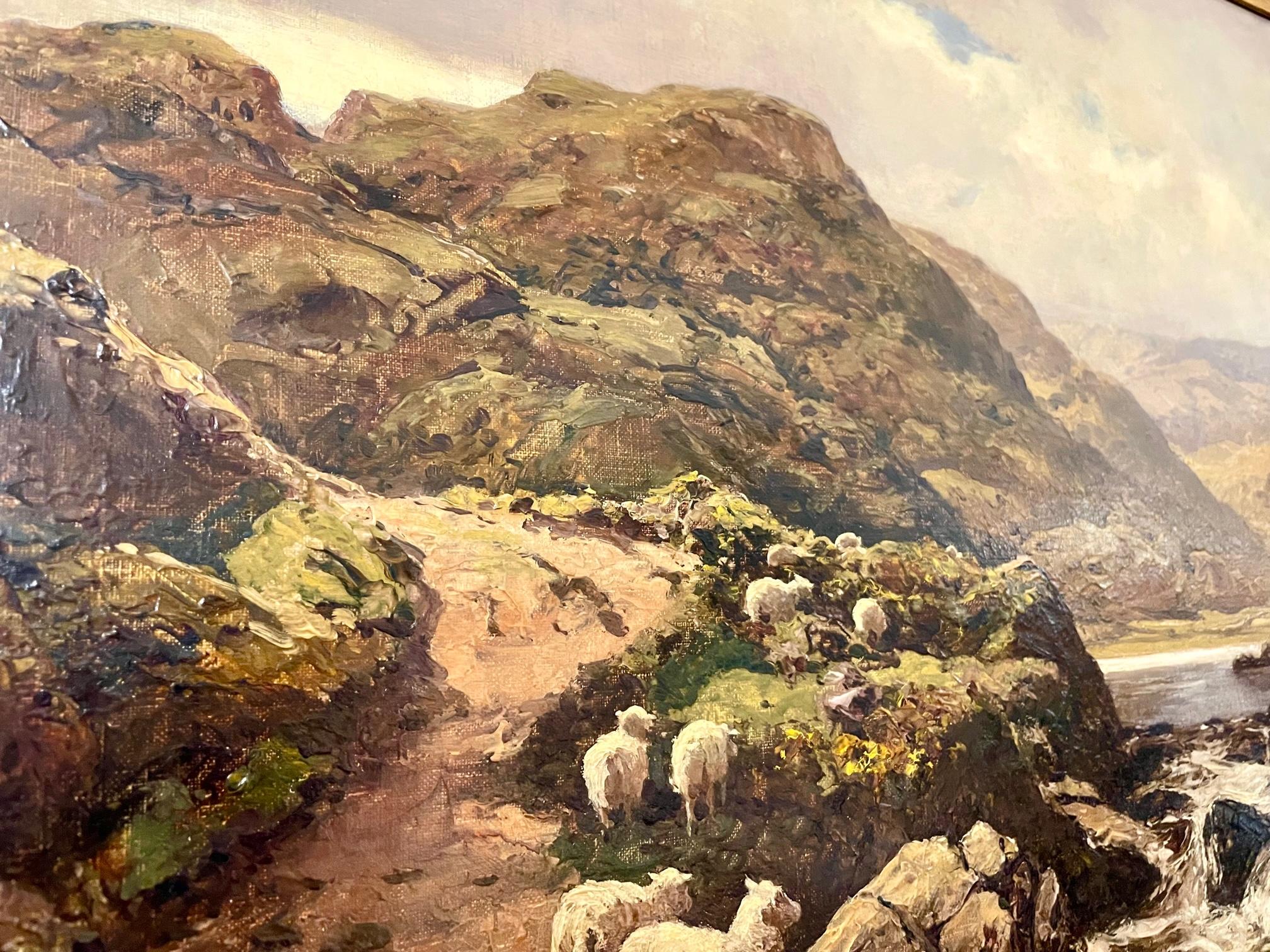 Lyn Crafnant, Snowdonia, N Wales Circa 1900 Oil Painting For Sale 6