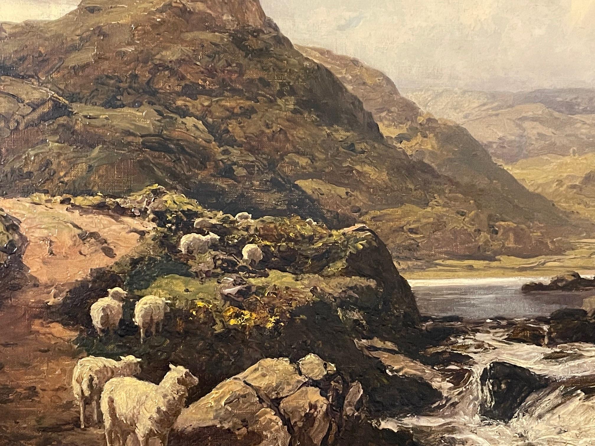 Lyn Crafnant, Wales and Wales Circa 1900 Peinture à l'huile en vente 9