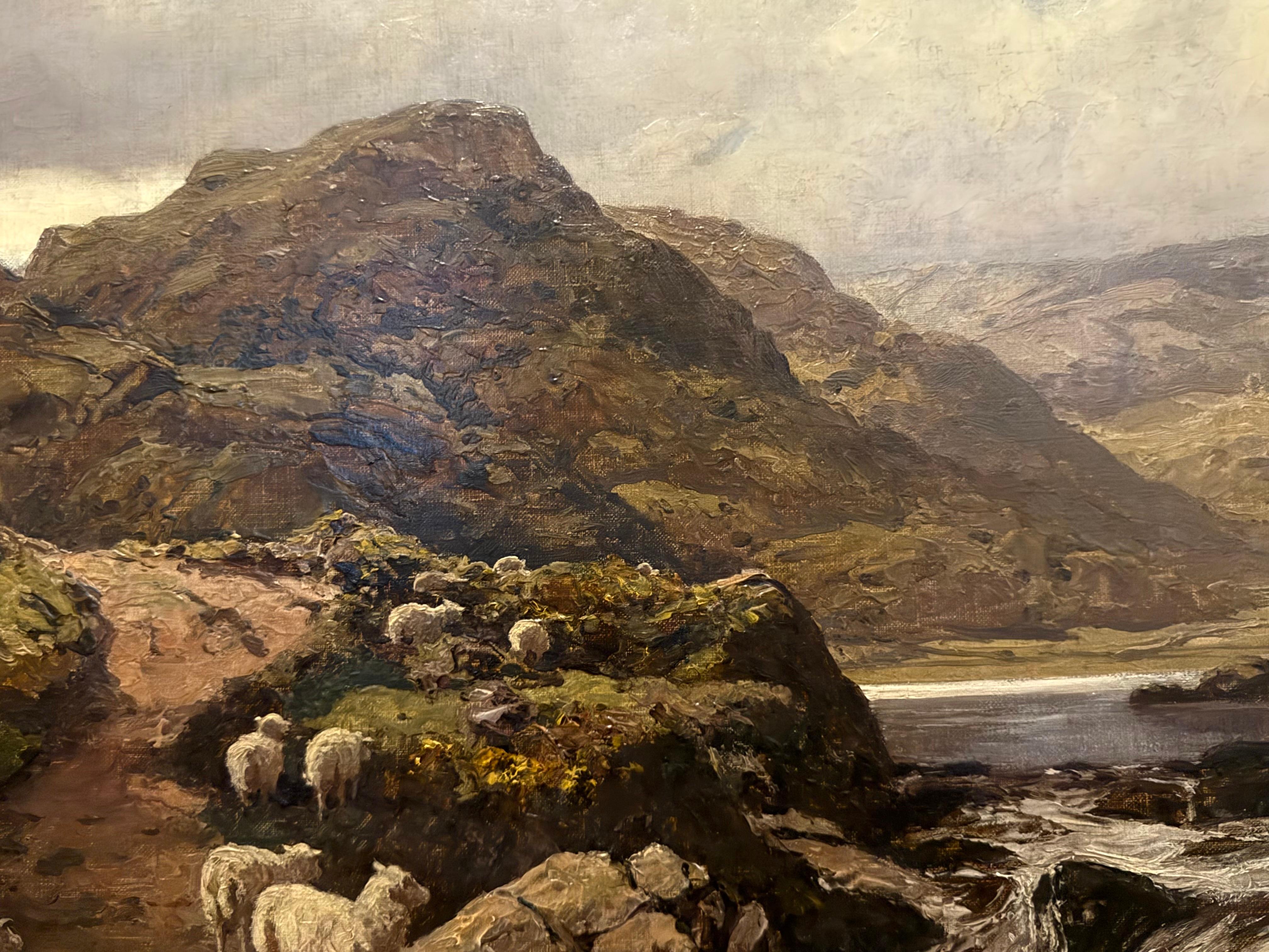 Lyn Crafnant, Snowdonia, N Wales, Ölgemälde, um 1900 im Angebot 8