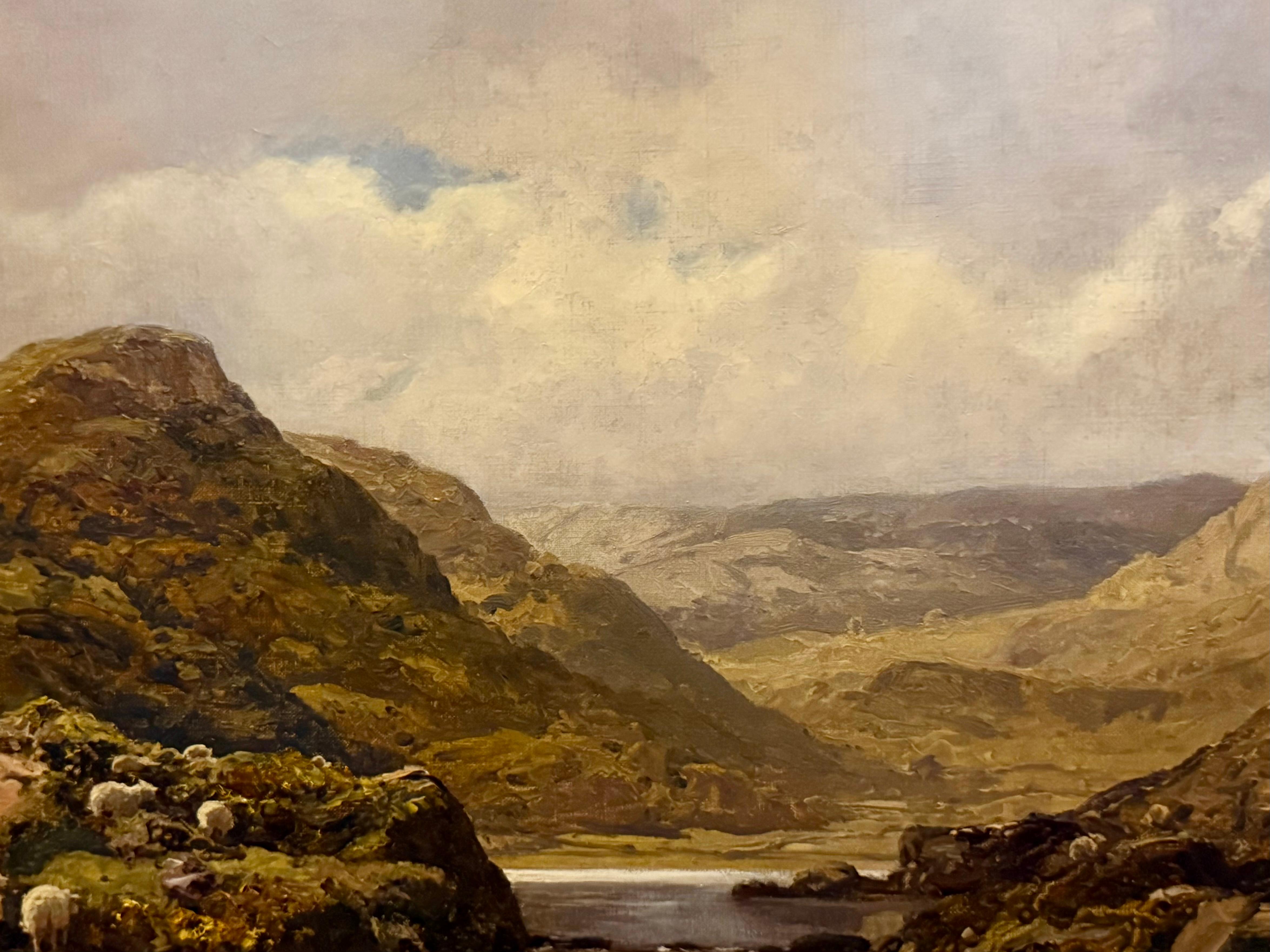 Lyn Crafnant, Snowdonia, N Wales, Ölgemälde, um 1900 im Angebot 9