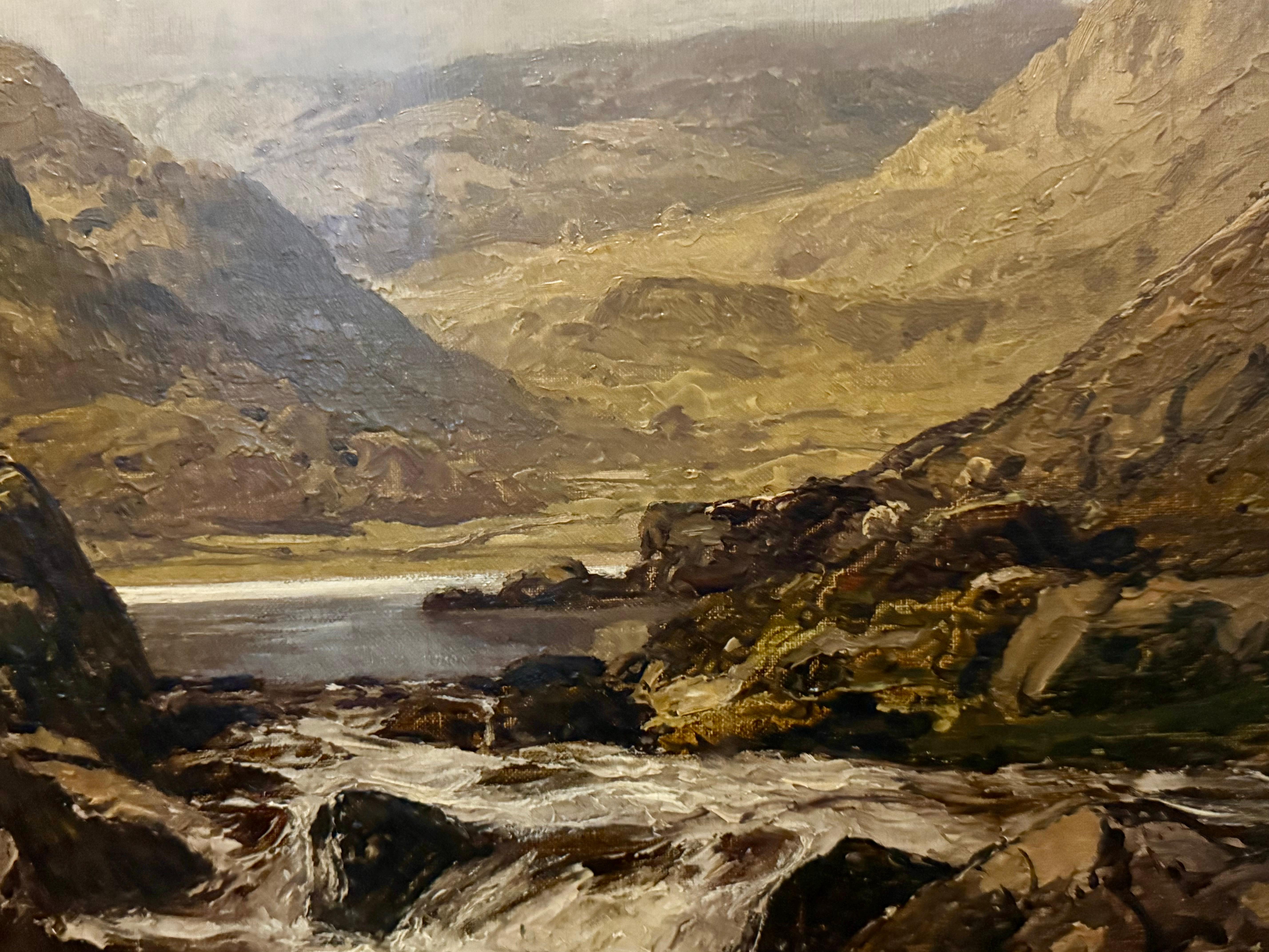 Lyn Crafnant, Snowdonia, N Wales, Ölgemälde, um 1900 im Angebot 10