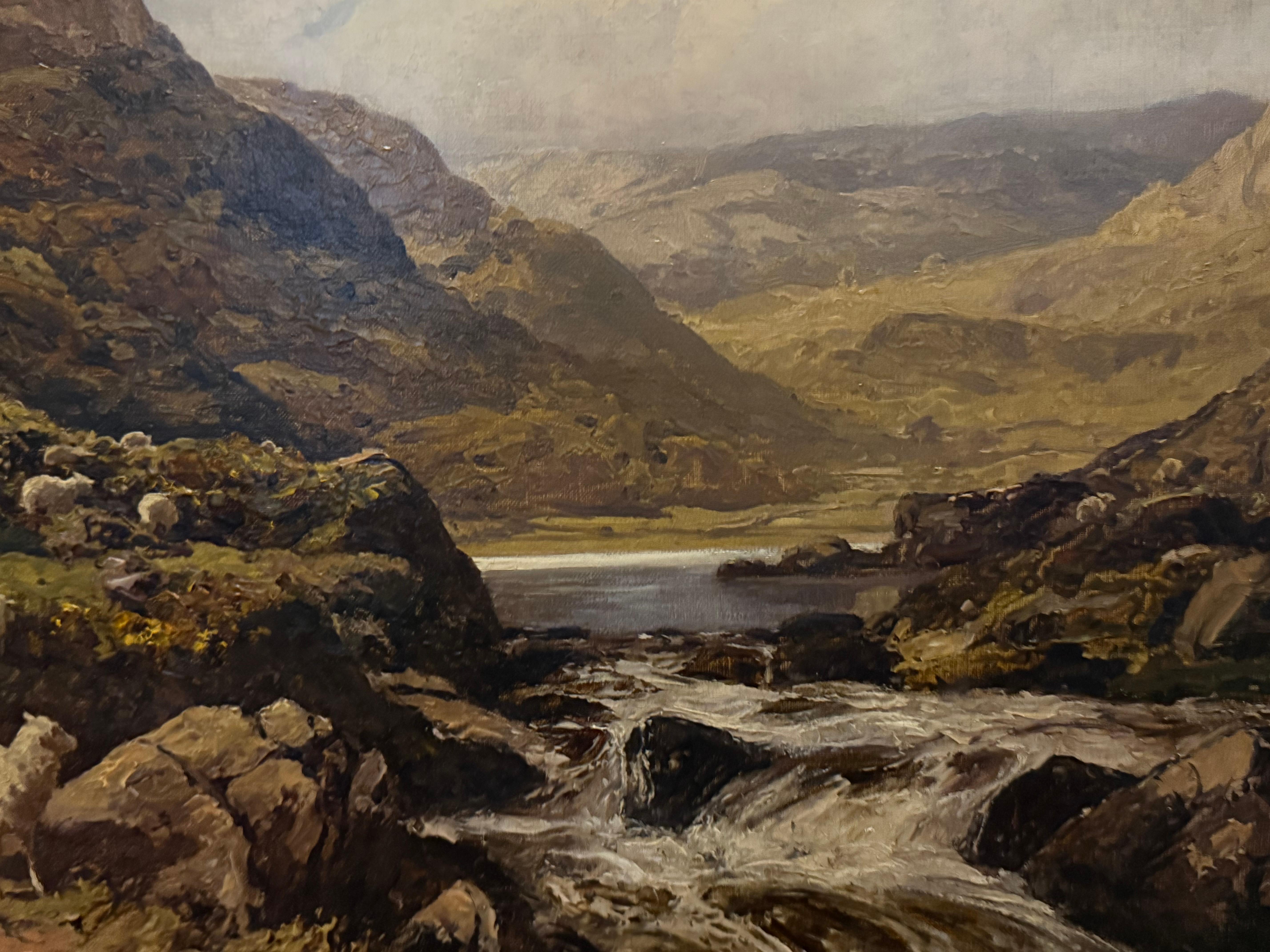 Lyn Crafnant, Snowdonia, N Wales, Ölgemälde, um 1900 im Angebot 12