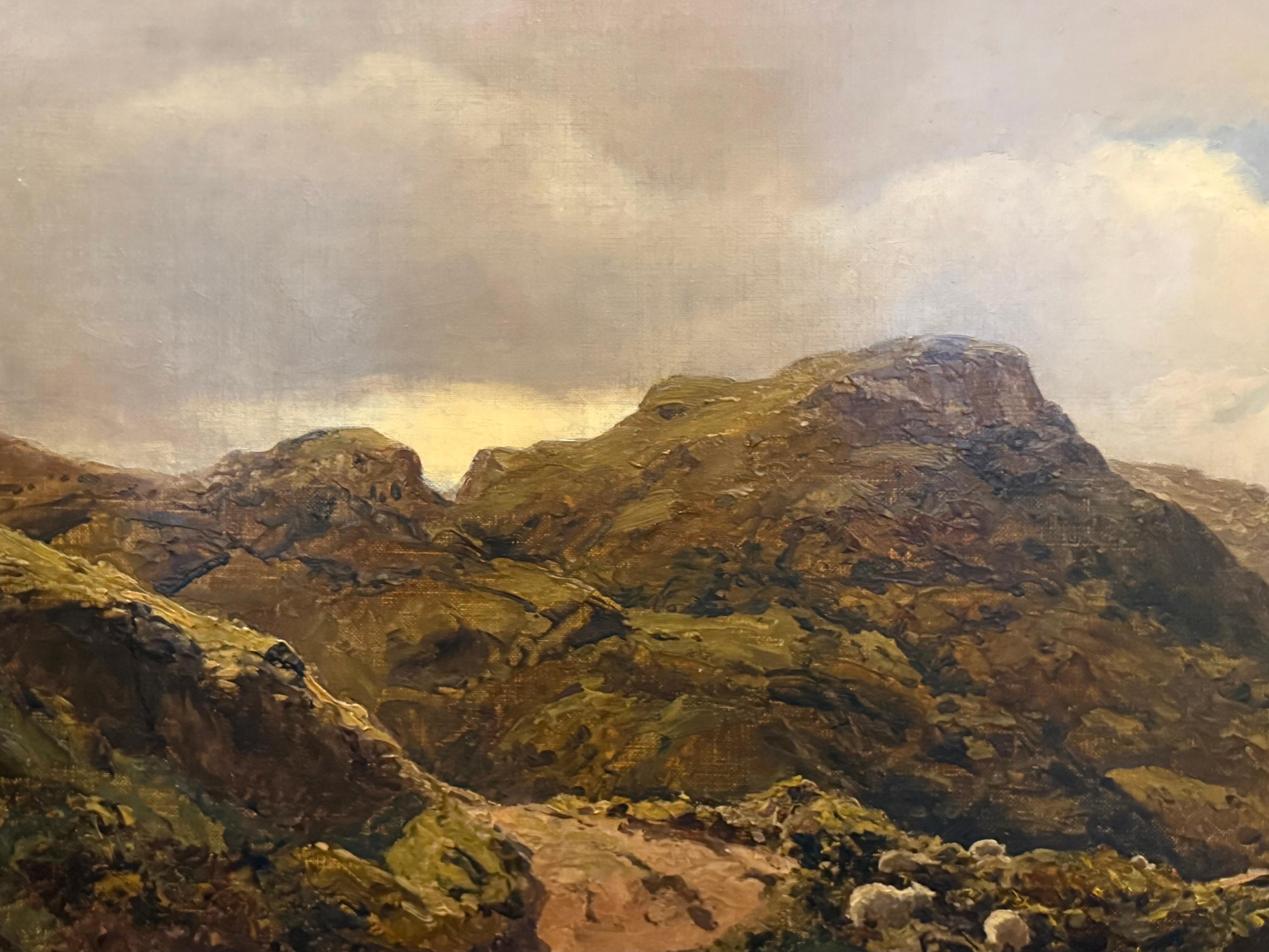 Lyn Crafnant, Snowdonia, N Wales, Ölgemälde, um 1900 im Angebot 15