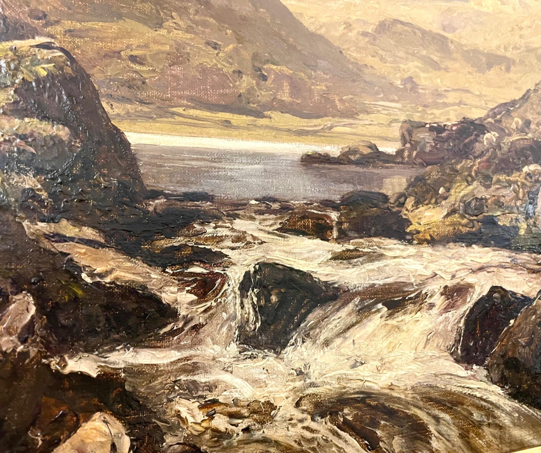 Lyn Crafnant, Wales and Wales Circa 1900 Peinture à l'huile en vente 3
