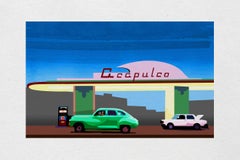 Acapulco Gas Station in Havana, Size  20" x 16"