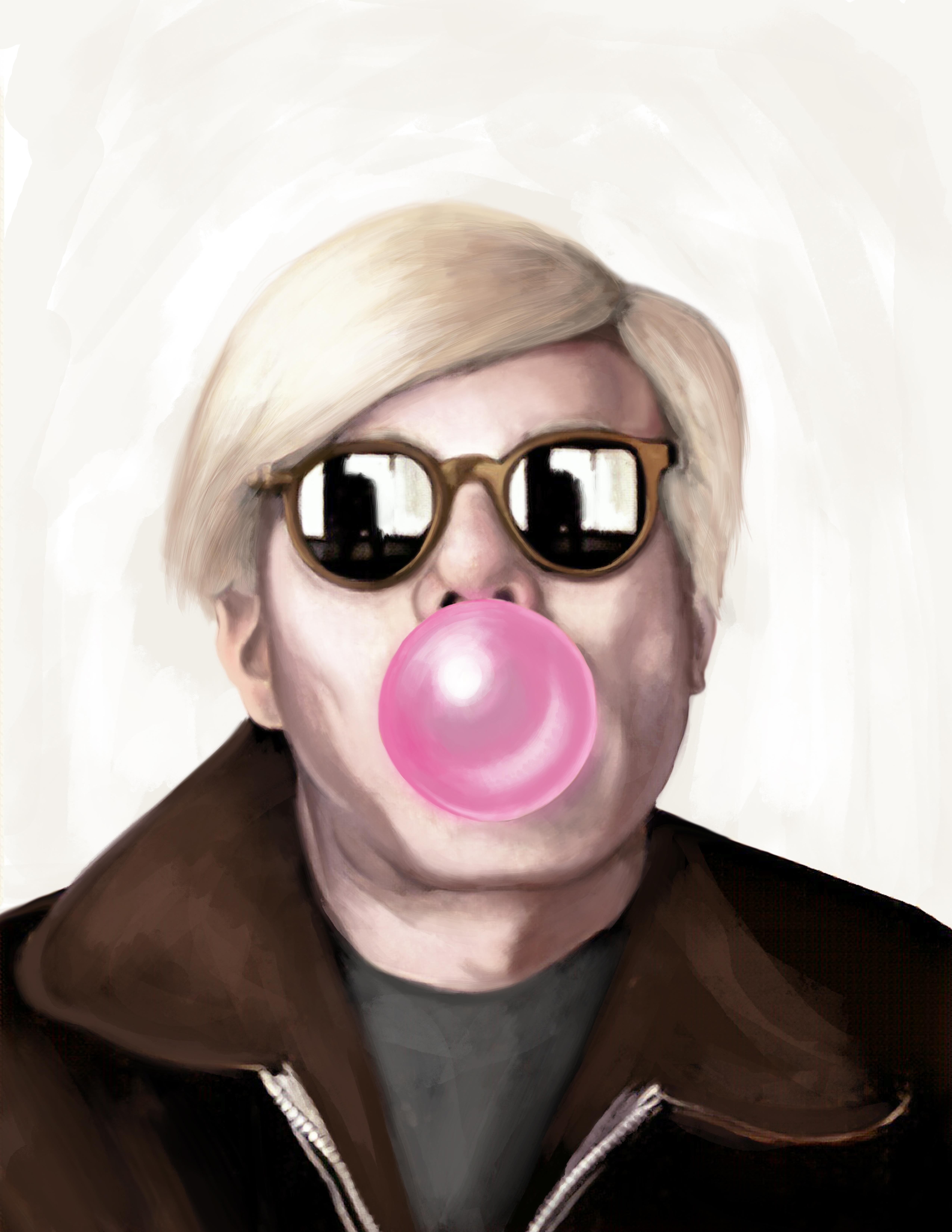 Thomas Hussung Abstract Print - Andy Warhol Bubblegum, Size 20" x 16"