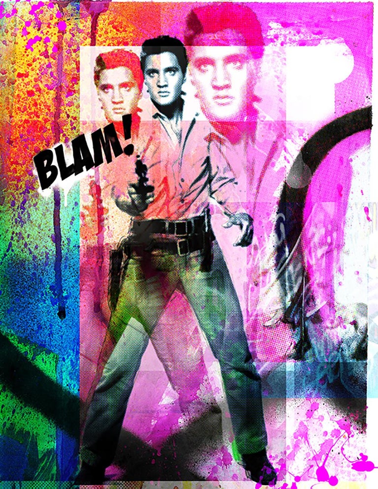 Thomas Hussung - Elvis Presley "Blam" inspired by Andy Warhol For Sale at  1stDibs | andy warhol elvis presley