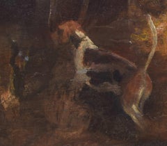 Foxhunting oil painting attributed to Thomas Ivester Lloyd