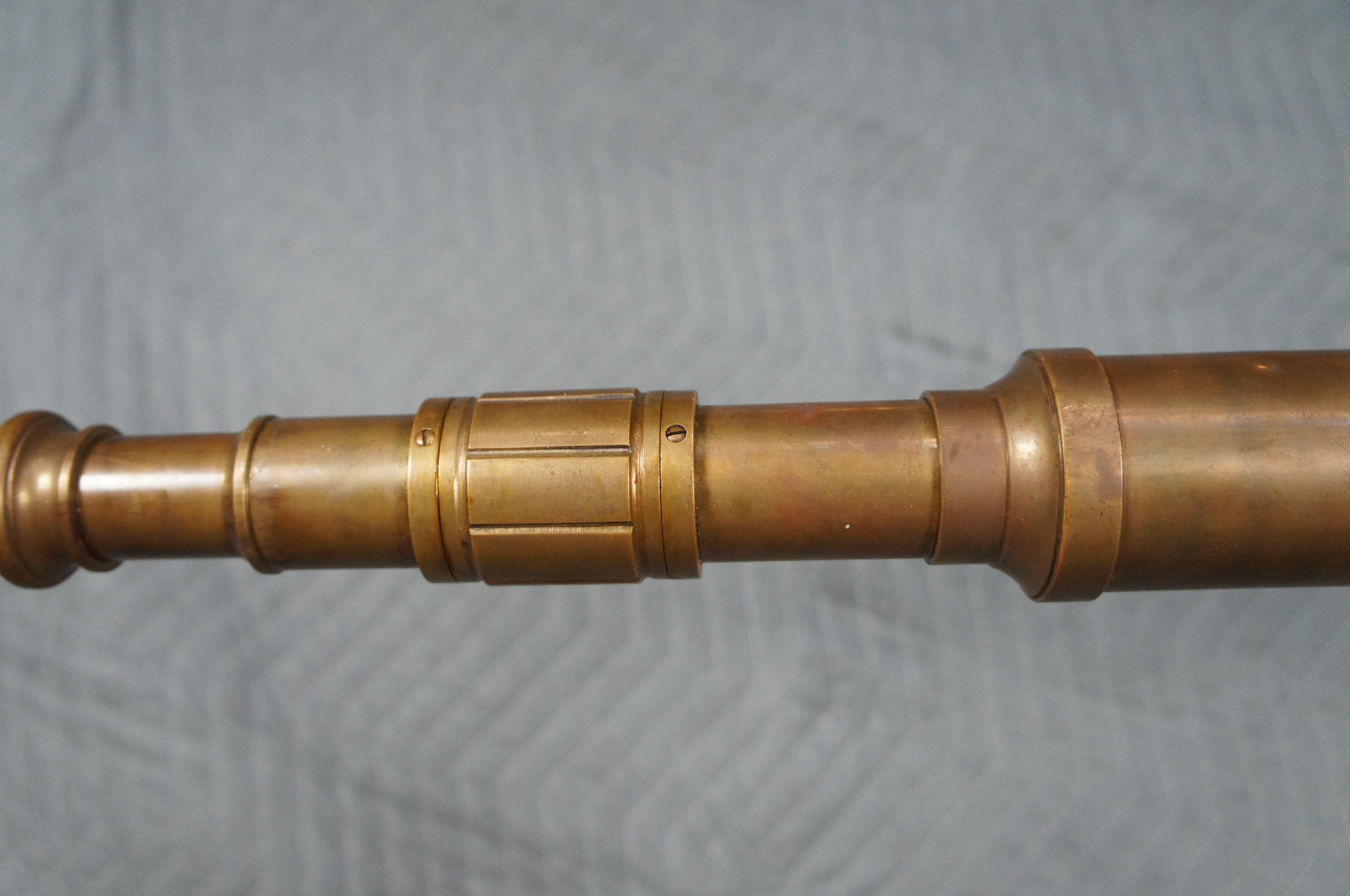 20th Century Thomas J. Evans English Brass Nautical Telescope Adjustable Tripod Stand London