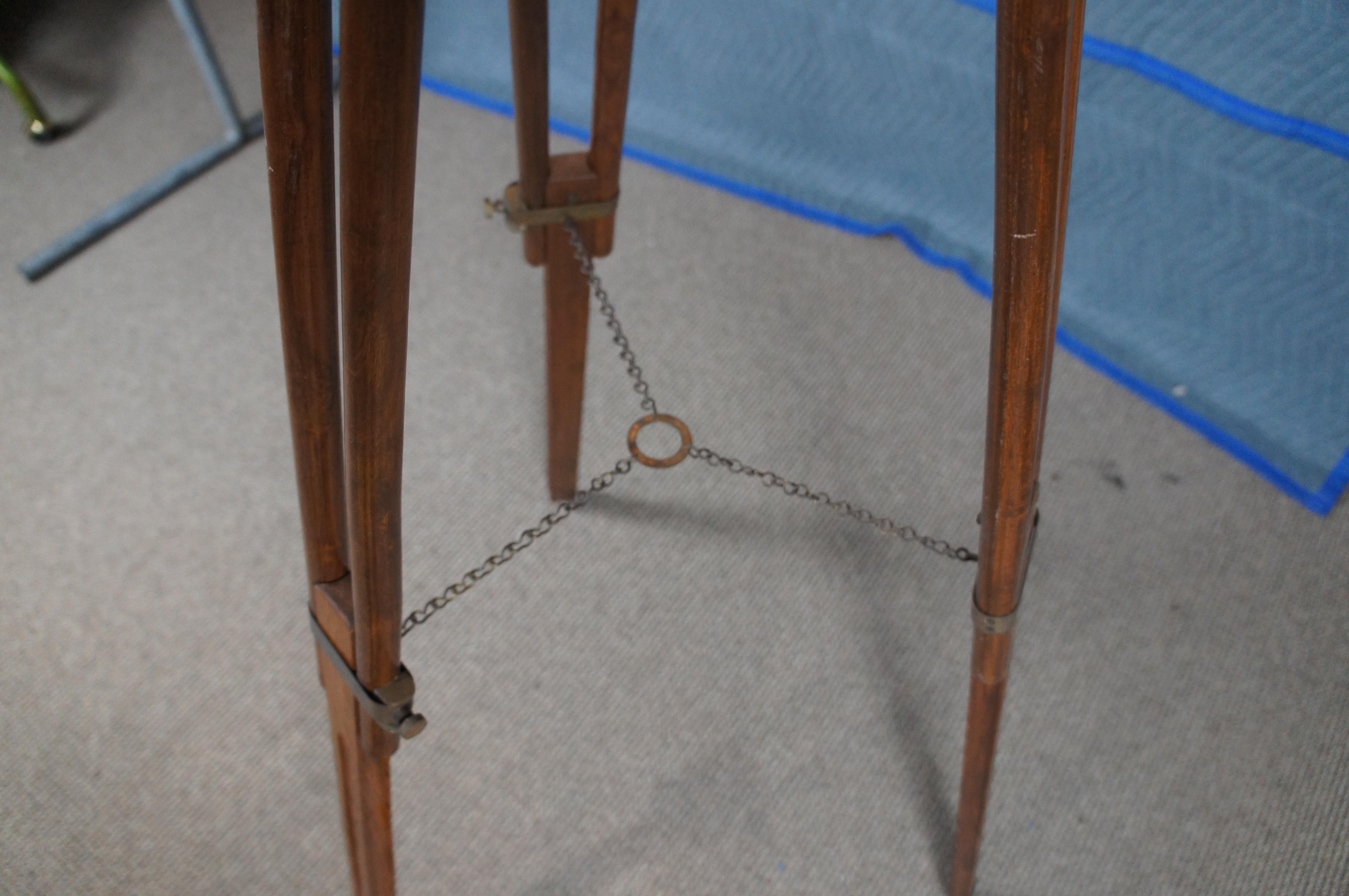 Thomas J. Evans English Brass Nautical Telescope Adjustable Tripod Stand London 4