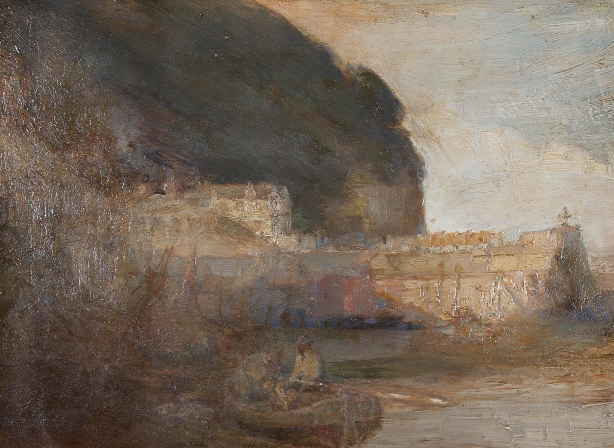 Thomas J. Jones (1901-1935). - Olio dell'inizio del XX secolo, Porto di Clovelly 1