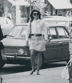 Jackie Onassis; Street Photography; Black and White, 1970s, 25, 2 x 20, 2 cm