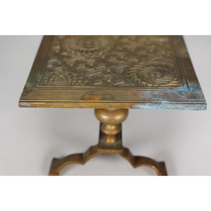 Thomas Jeckyll for BB&Barnard A large & rare Anglo-Japanese brass treble trivet. For Sale 4