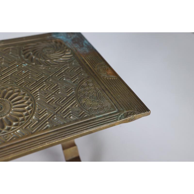 Thomas Jeckyll for BB&Barnard A large & rare Anglo-Japanese brass treble trivet. For Sale 8