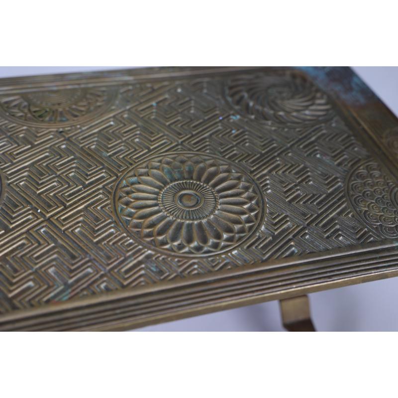 Thomas Jeckyll for BB&Barnard A large & rare Anglo-Japanese brass treble trivet. For Sale 10