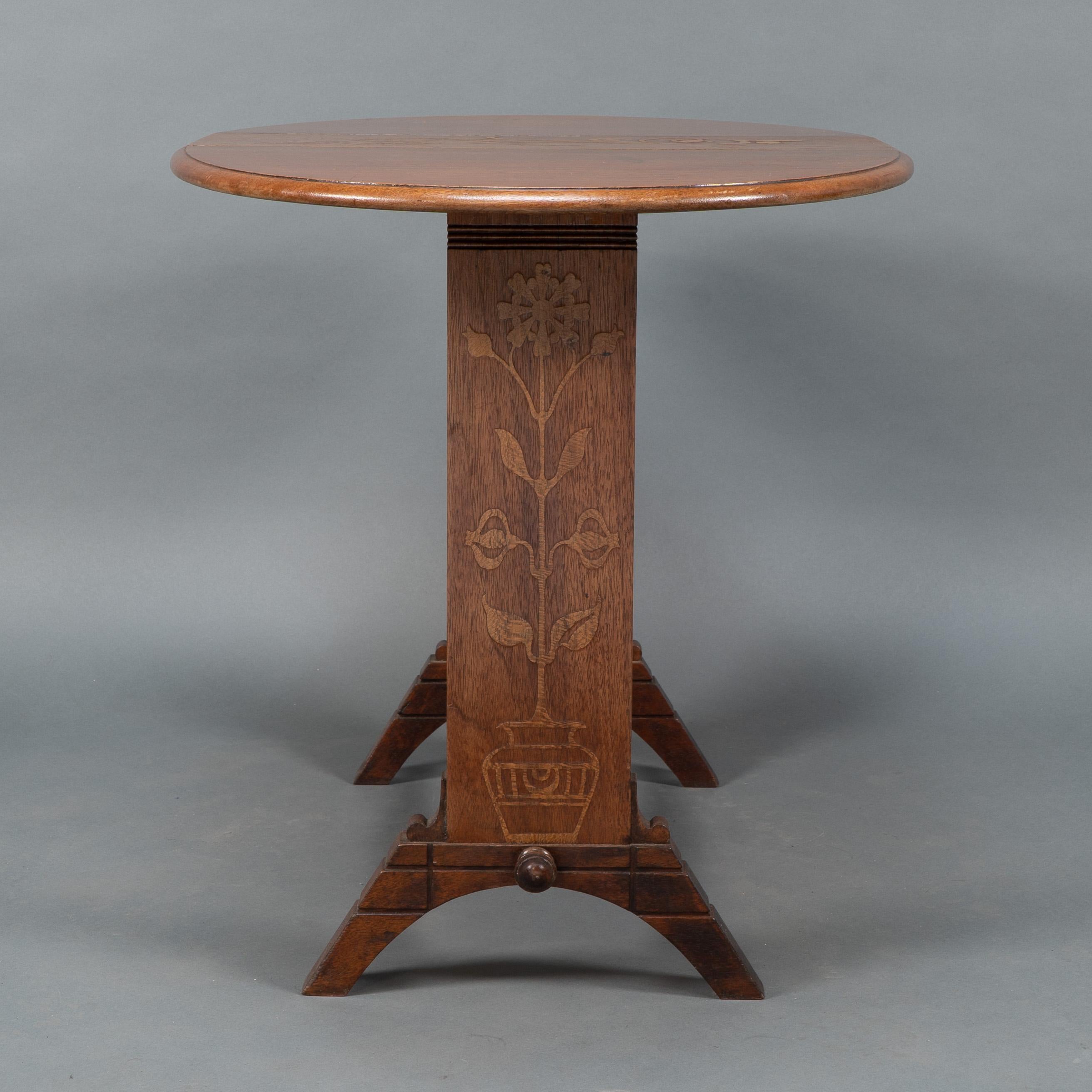 Thomas Jeckyll attri. Subtle Anglo-Japanese style drop leaf oak occasional table For Sale 7