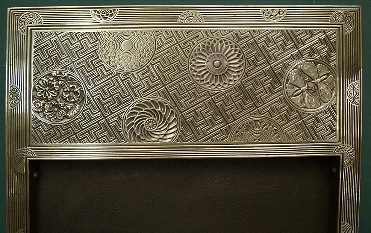 Aesthetic Movement Thomas Jeckyll Brass Fireplace Register For Sale