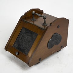 Thomas Jeckyll for Barnard Bishop and Barnard. A rare Aesthetic Walnut coal box