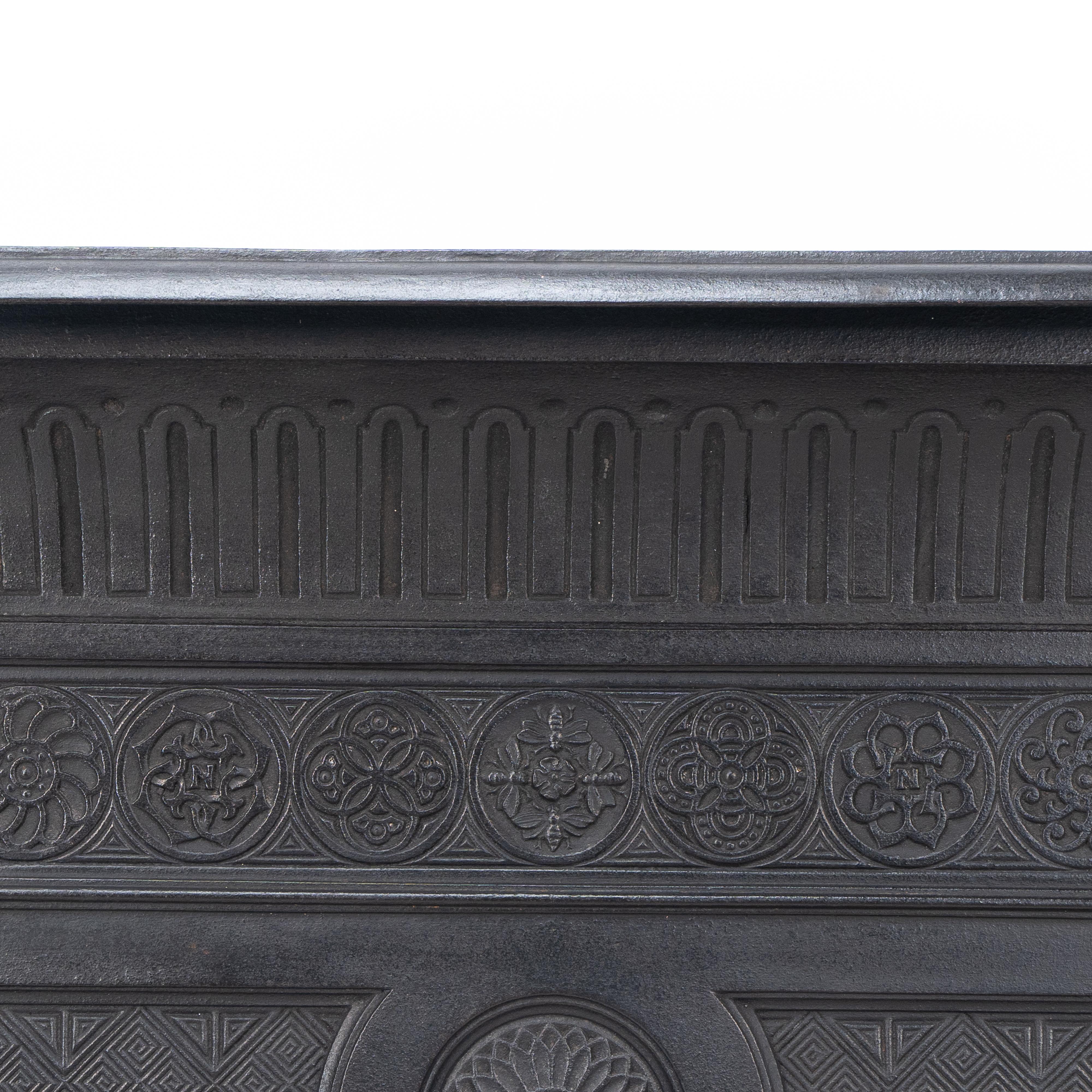 Cast Thomas Jeckyll for Barnard Bishop & Barnard. A rare Aesthetic Movement fireplace For Sale