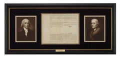 Thomas Jefferson und James Madison Schiffspass, unterzeichnet am 5. November 1804