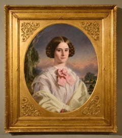 Oil Painting by Thomas John Hughes "Portrait of a Lady"