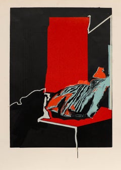 John Mitchell - Mid 20th Century Silkscreen, Abstract Interior