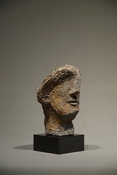 Barrabás Escultura de Bronce Figurativa Única Cabeza Abstracta Contemporáneo