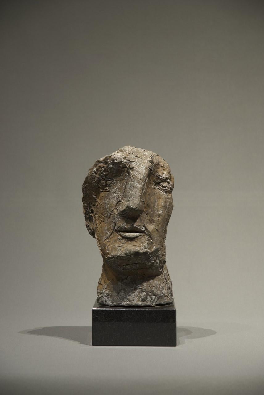 Barabbas Bronze Sculpture Figurative Abstract Head Contemporary In Stock