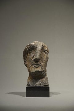 Barabbas Bronze Sculpture Unique Figurative Abstract Head Contemporary 