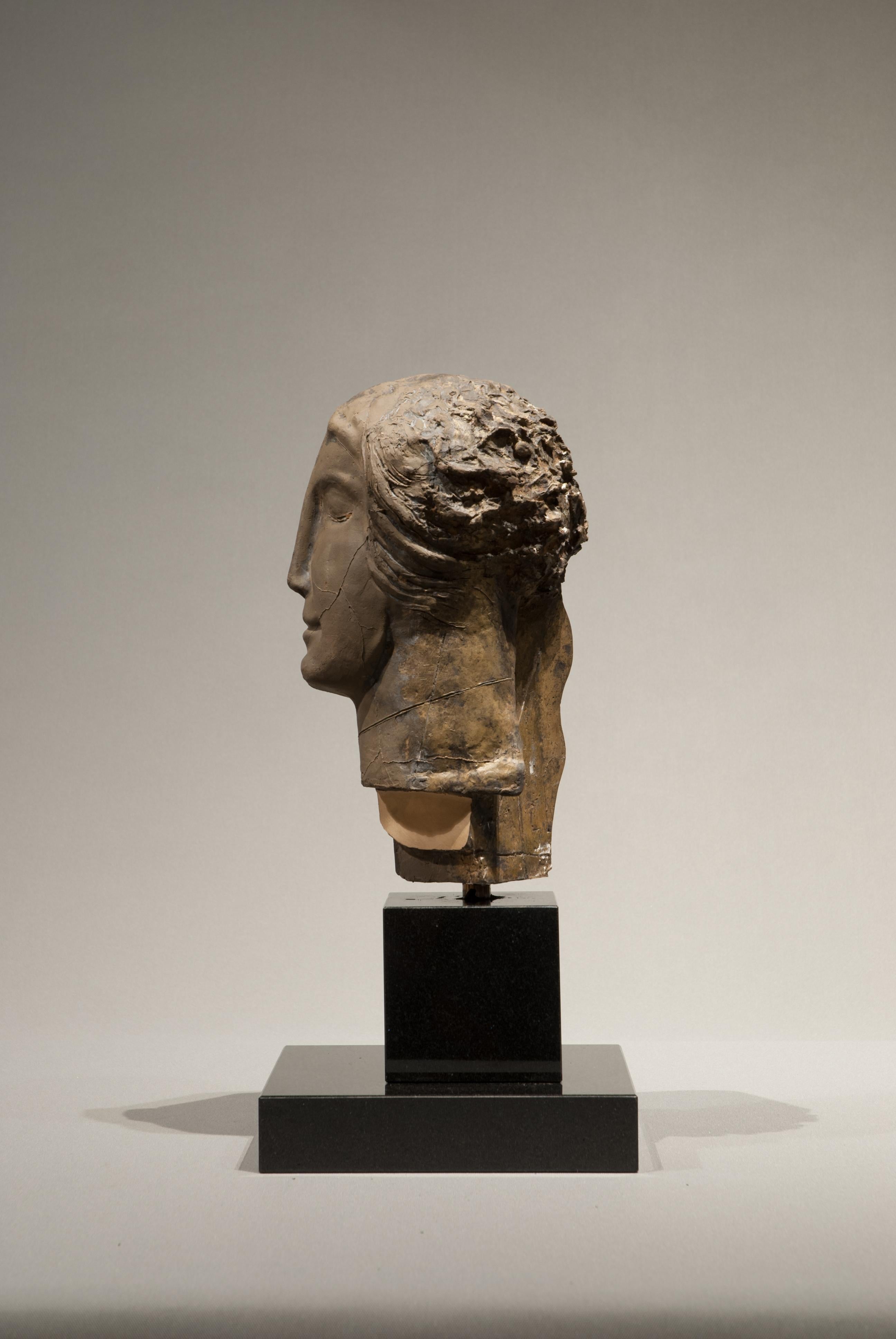 Beginn der Weisheit Bronze Sculpture Head Figurative Abstract -  In Stock