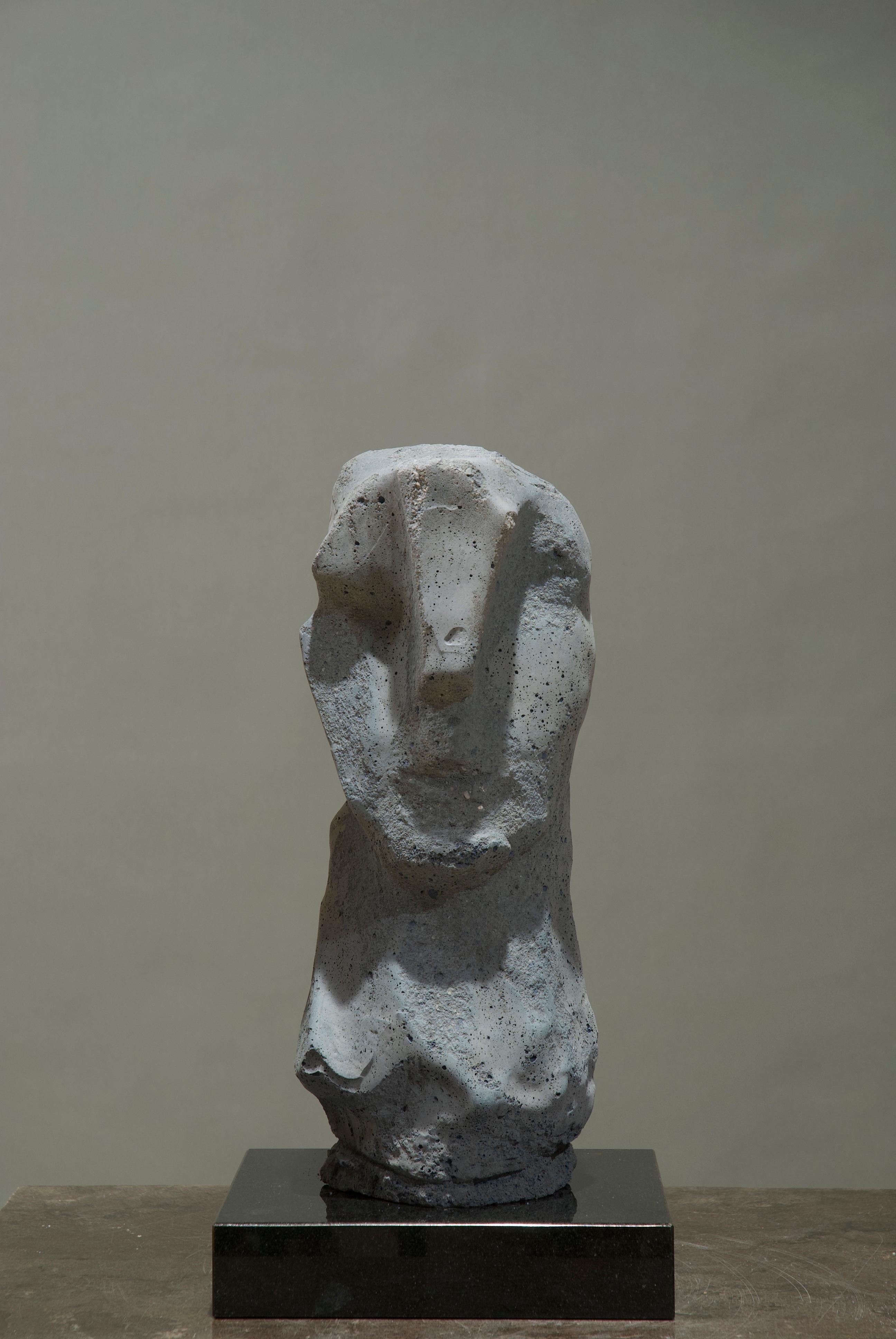 Concrete Head Figurative Abstract Geometric Figure Grey Contemporary In Stock 
