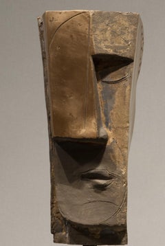Cubicus Bronze-Skulptur  Figurativer abstrakter geometrischer Kopf Vorrätig