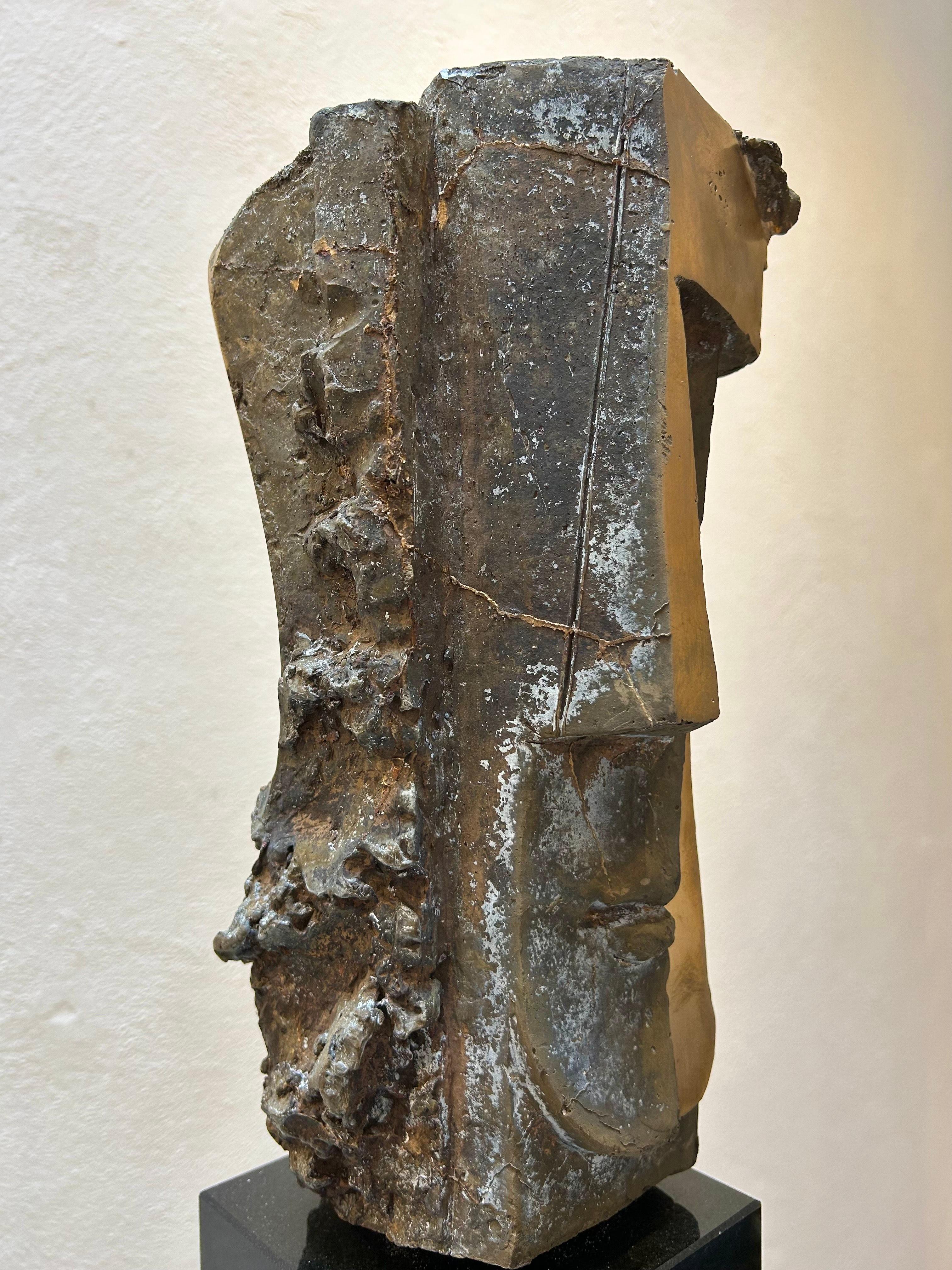 Father ( Casted 2024) Bronze Sculpture Abstract Portrait In Stock. Every Edition of Casting is different, so each sculpture is unique

Junghans (1956, Recklinghausen) creates abstract sculptures in stone, wood and bronze, mostly torsos and primal