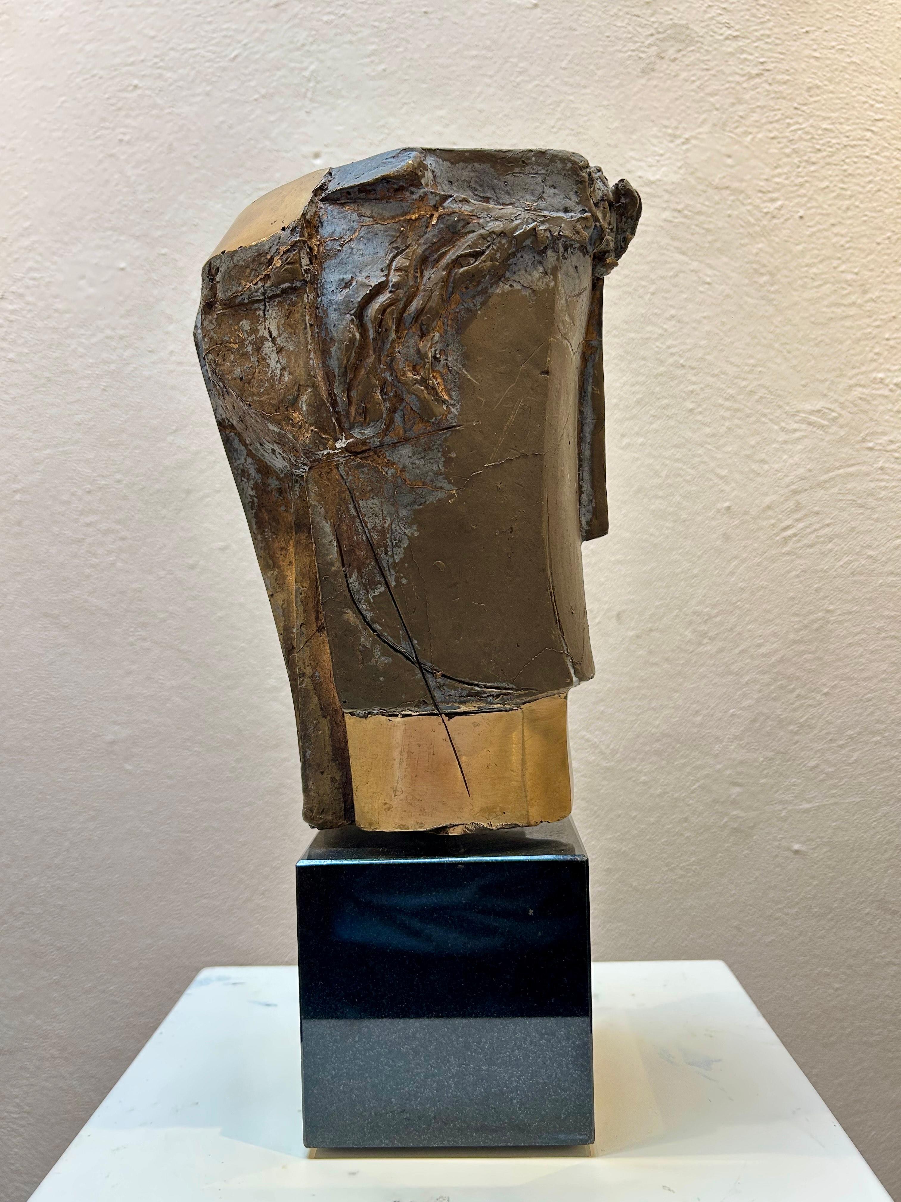 Little Abstract Head no. 10 Bronze Sculpture Polished Limited Edition For Sale 9