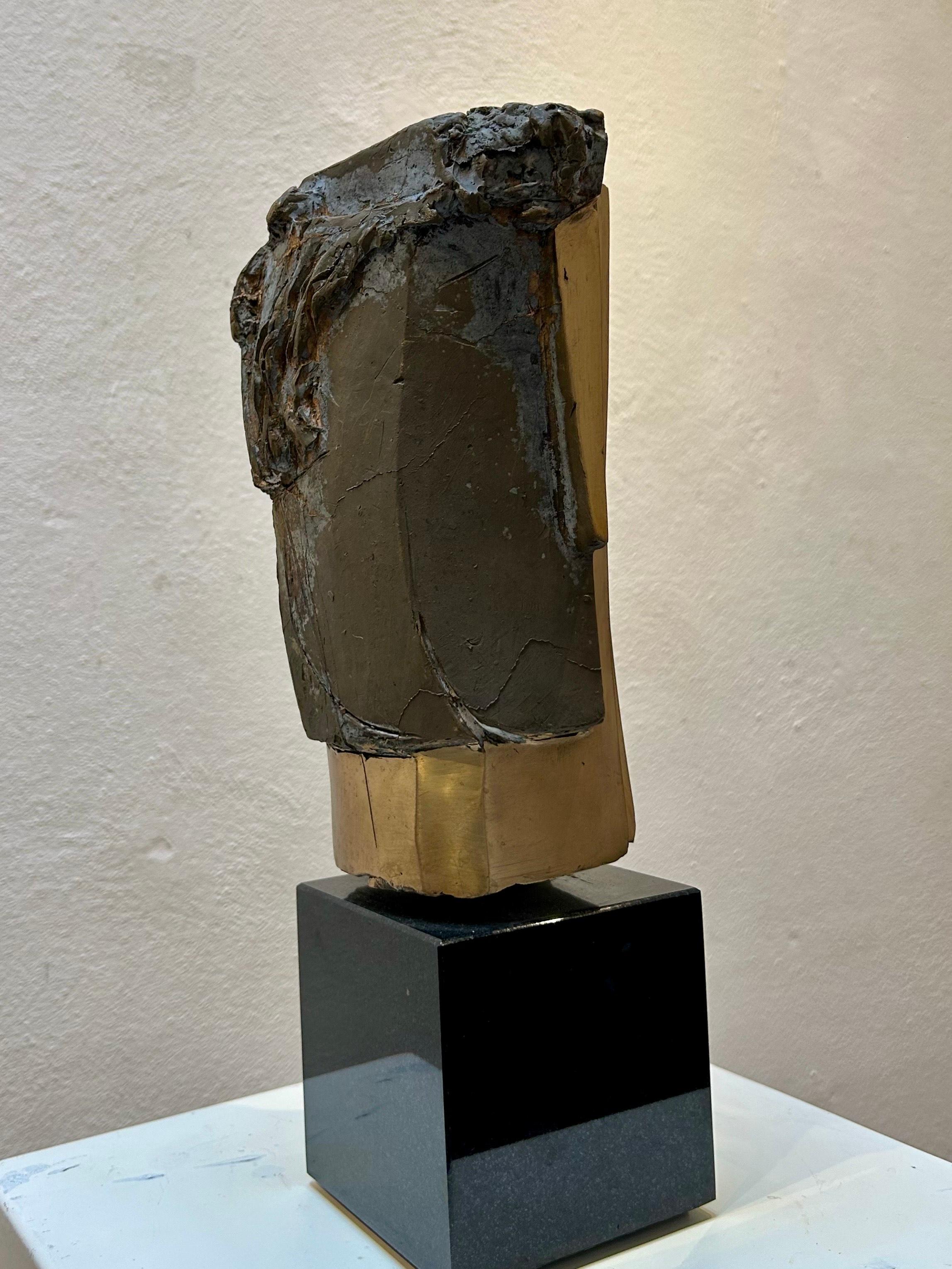 Little Abstract Head no. 10 Bronze Sculpture Polished Portrait  In Stock Limited Edition

Junghans (1956, Recklinghausen) creates abstract sculptures in stone, wood and bronze, mostly torsos and primal portraits, in a primitive, cubic and