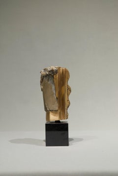 Little Abstract Head no. 10 Bronze Sculpture Polished Portrait  In Stock