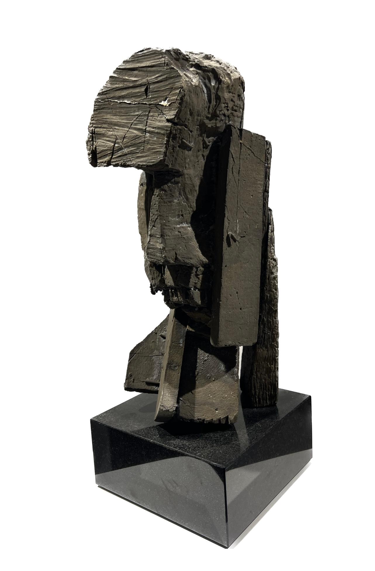 Platonic Dialogue I - Bronze Sculpture Abstract Philosophy Portrait  In Stock
