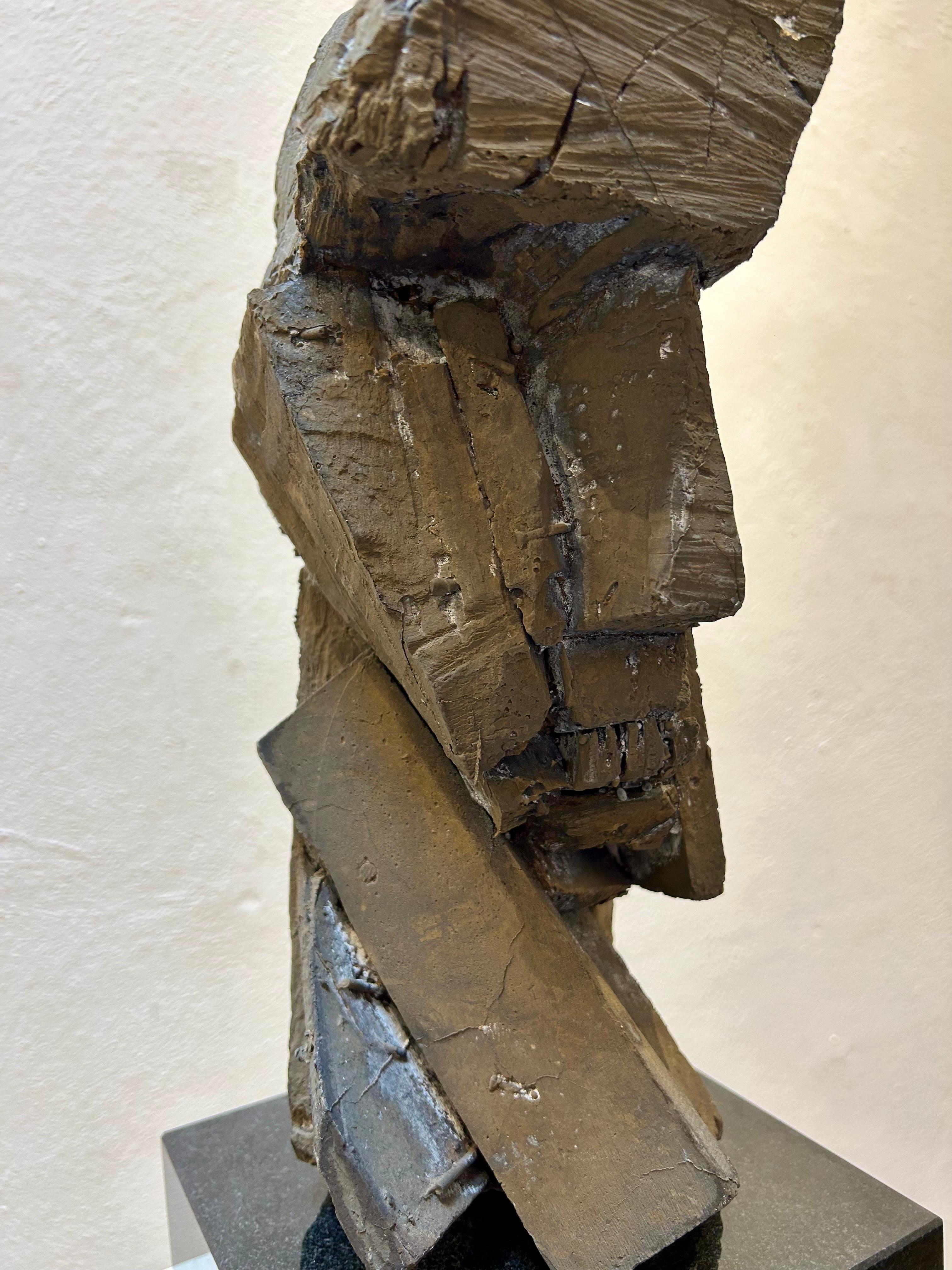 Diálogo platónico I - Escultura de bronce Retrato abstracto de filosofía  En stock en venta 6