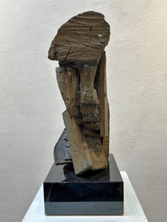 Platonic Dialogue I - Bronze Sculpture Abstract Philosophy Portrait  In Stock