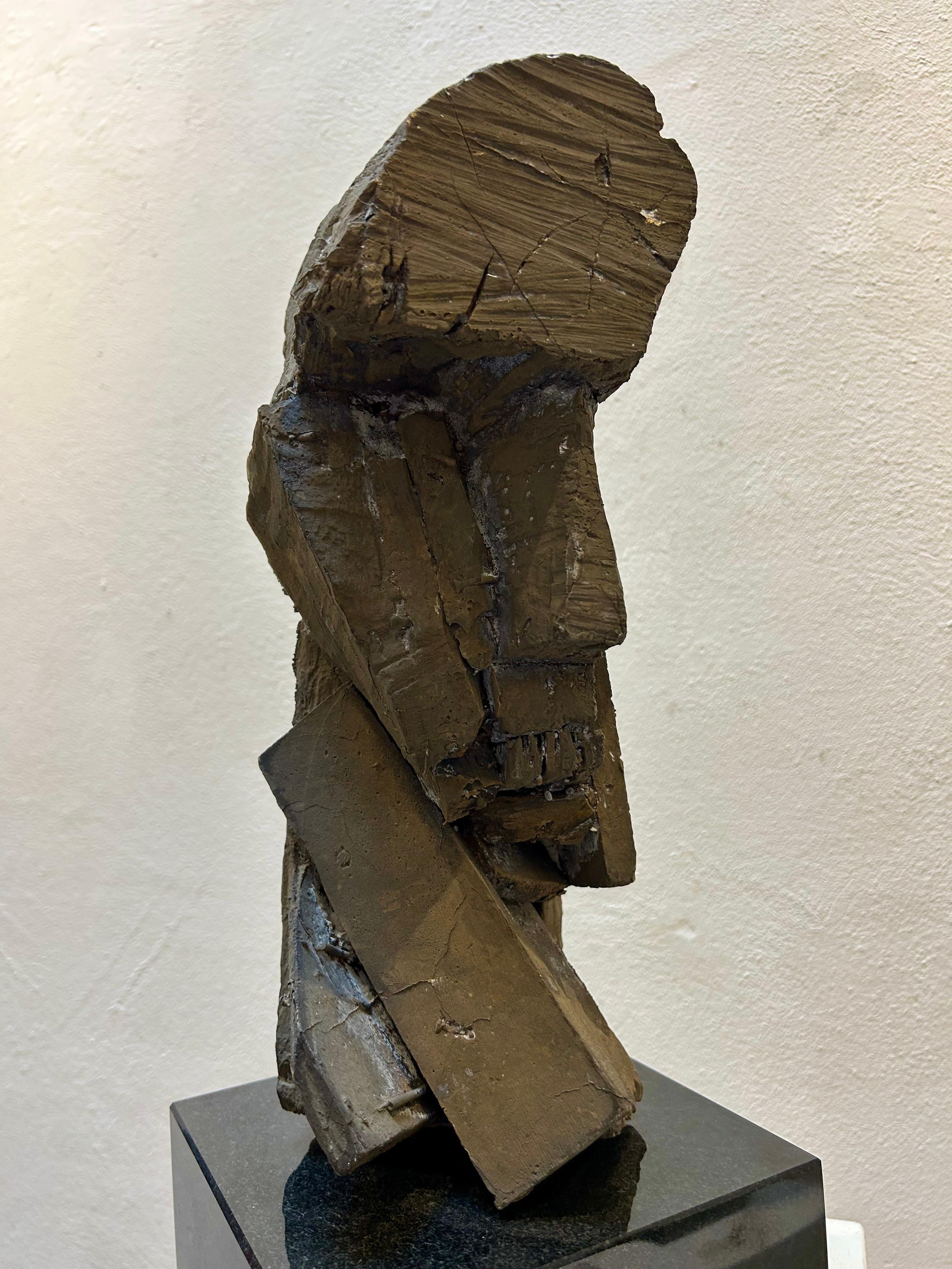 Diálogo platónico I - Escultura de bronce Retrato abstracto de filosofía  En stock - Sculpture Contemporáneo de Thomas Junghans