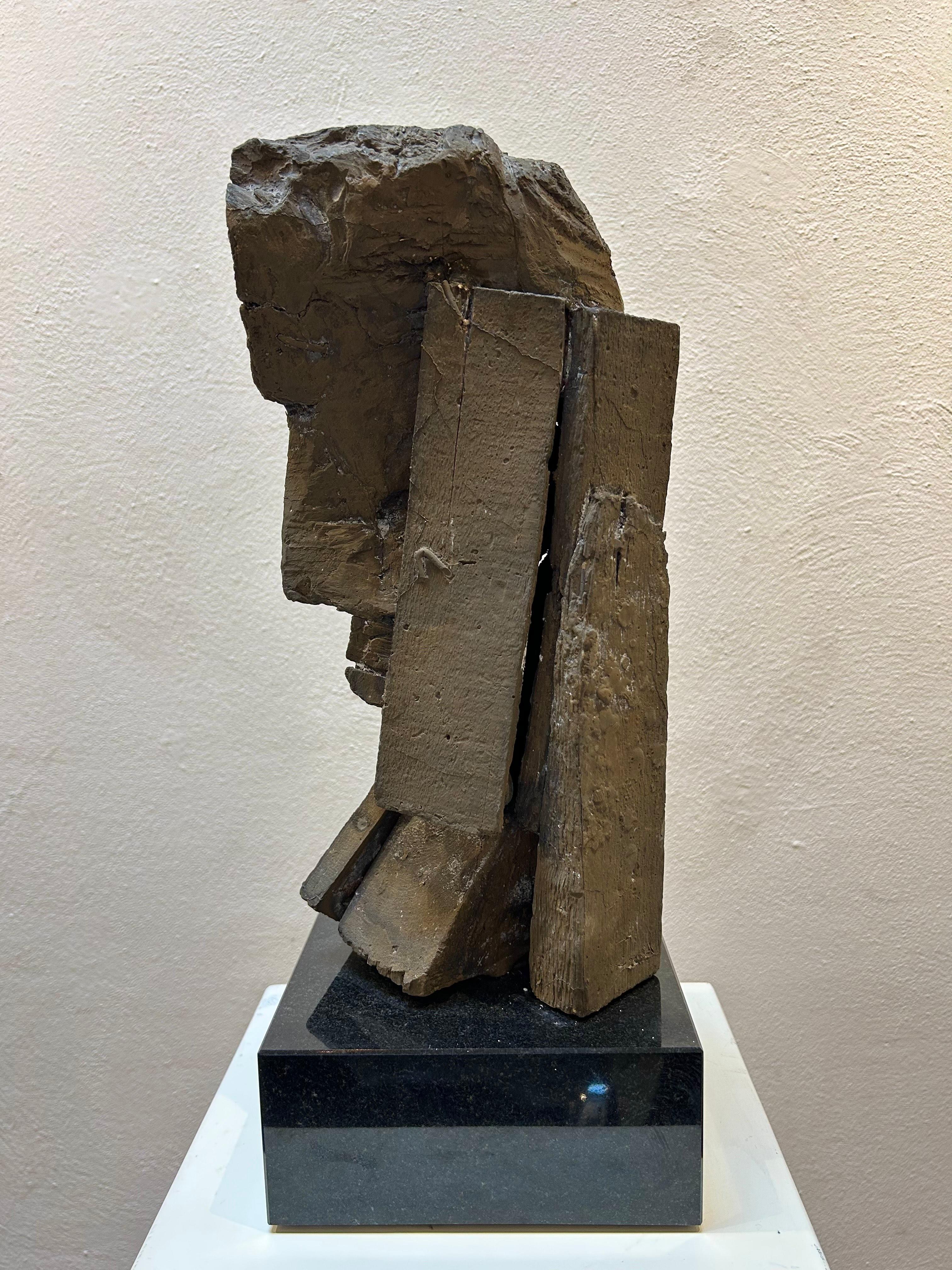 Diálogo platónico I - Escultura de bronce Retrato abstracto de filosofía  En stock en venta 1