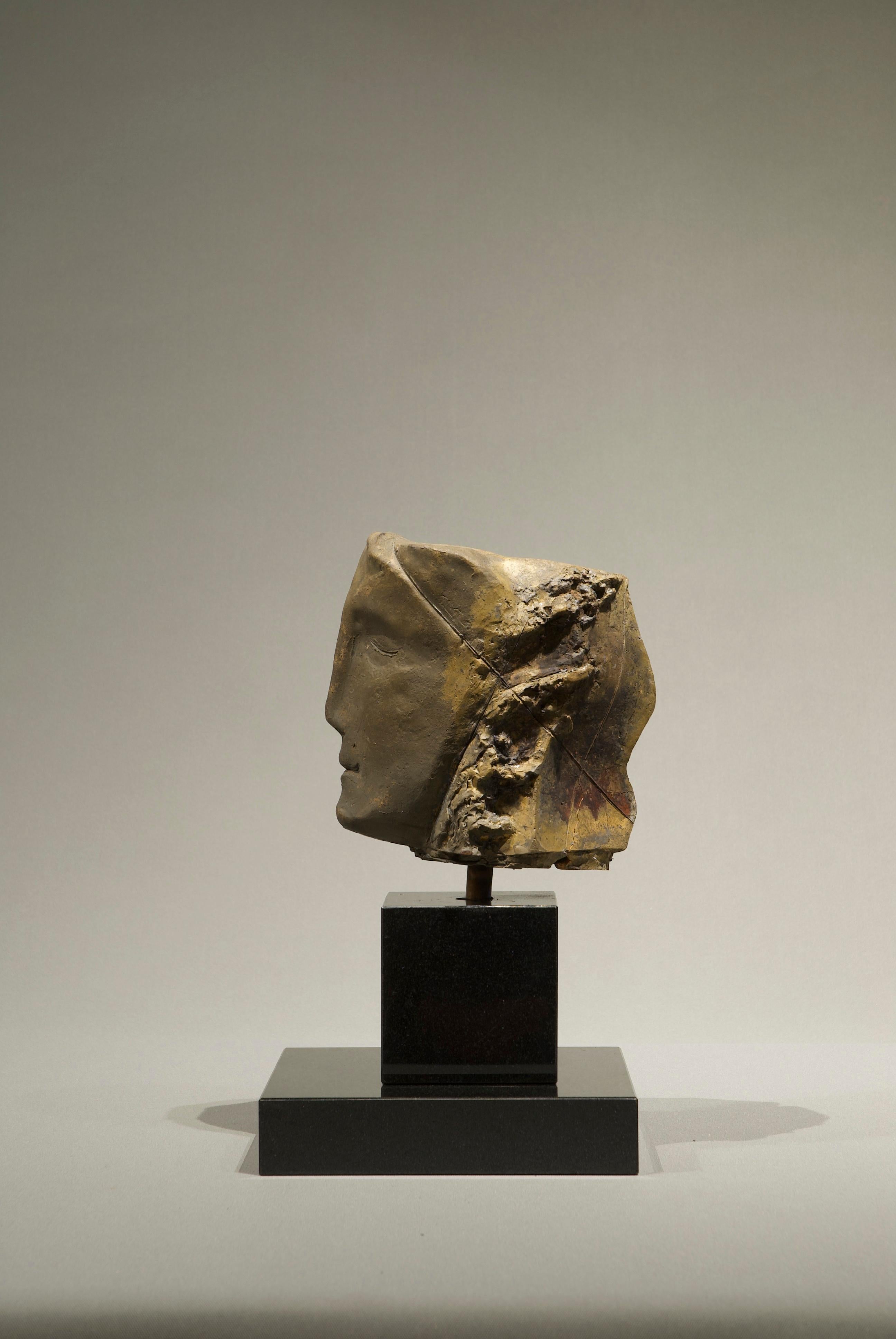 Prima Luce - Sculpture classique abstraite figurative retouchée en bronze, en stock en vente 4