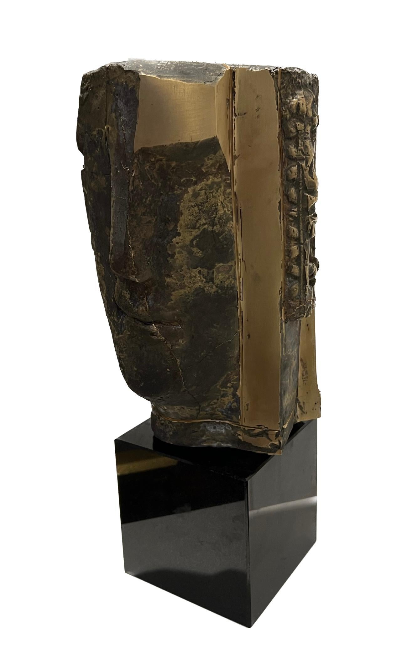 Thomas Junghans Abstract Sculpture - Prima Luce Gala Version III ( Casted 2023 ) Bronze Sculpture Head In Stock 