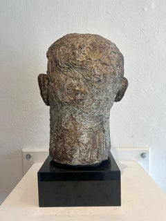 Seeman Sculpture Bronze Sailor Raw Cubist Portrait Beard In Stock