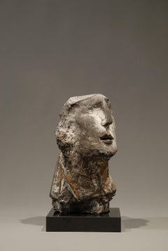 Der Seher Bronze Sculpture Portrait Abstract Art In Stock 