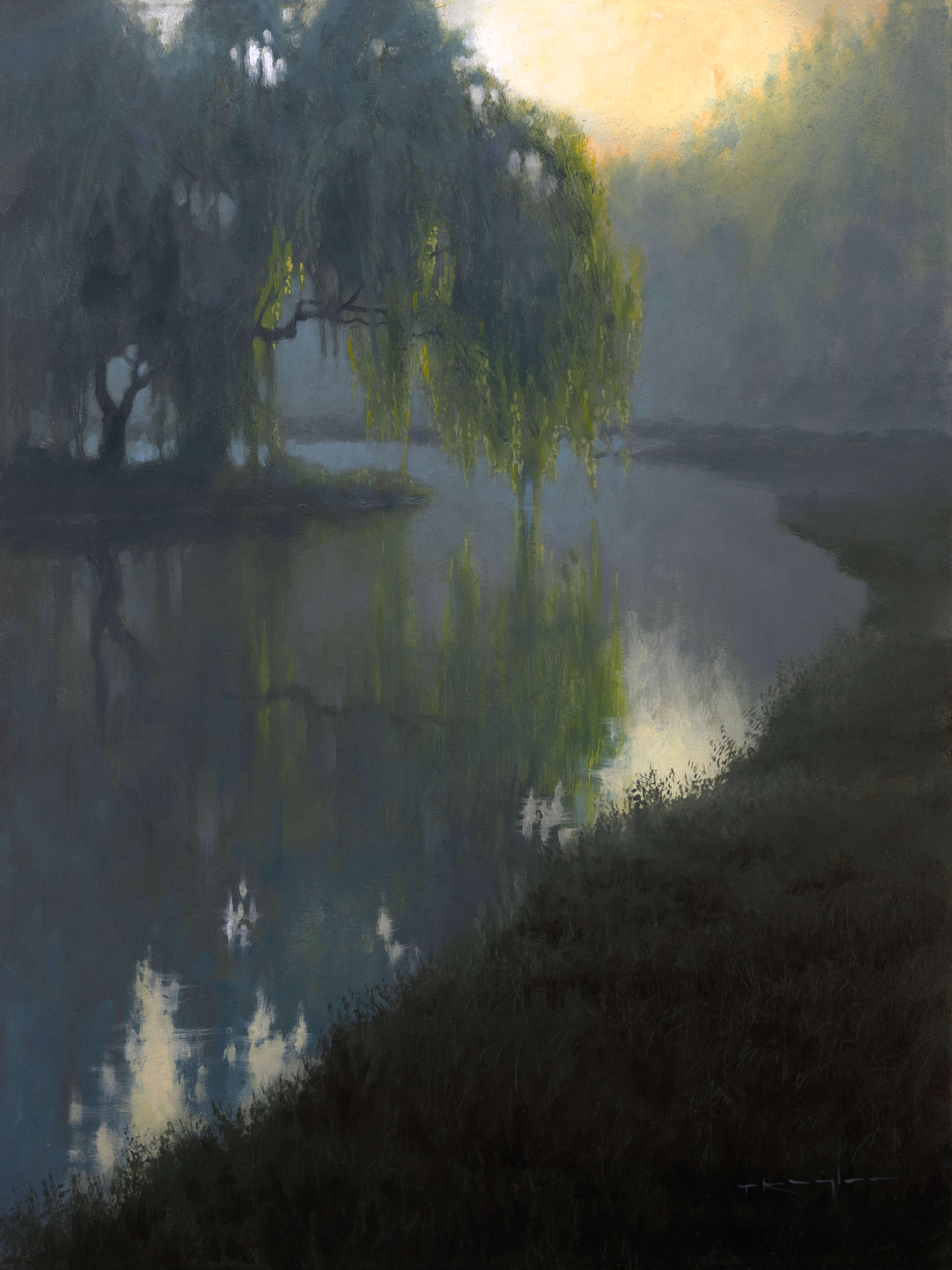 "In der Stille, Jakobus 1:17" (2025) Original Ölgemälde, Seeszene