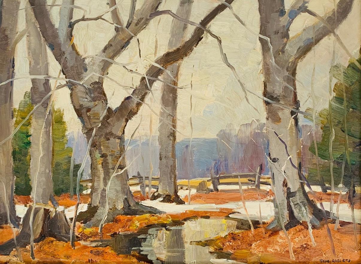 Thomas Keith Roberts Landscape Painting – April